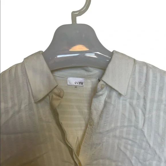 ECRU MARA SHIRT W/ SIDE BUTTON DETAILING IN IVORY - NWT! - Picture 5 of 8